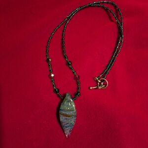 Glass Bead Necklace Women's Handmade